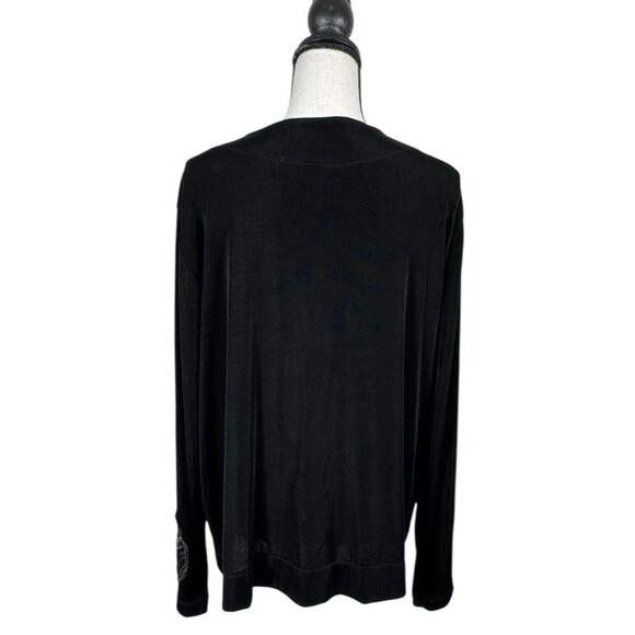 Chicos Travelers NWT Embroidered Floral Appliqué Open Jacket Size 2 Marissa - Picture 3 of 7